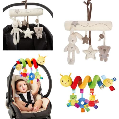 Soft Infant Crib Bed Stroller Toy Spiral Baby Toy For Newborns Car Seat Educational Rattles Baby Towel baby Toys 0-12 months