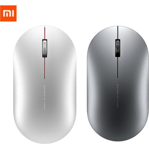 Original Xiaomi Fashion Mouse Portable Wireless Game Mouse 1000dpi 2.4GHz Bluetooth link Optical Mouse Mini Portable Metal Mouse