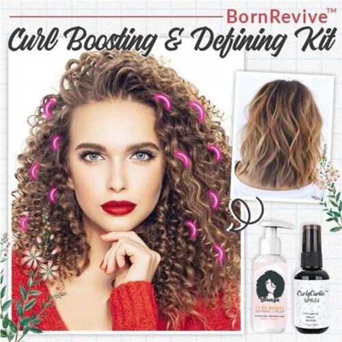 2pcs Elastin Hair Care Set Curly Hair Styling Elastin Curly Hair Serum Moisturizing Repairing Styling Suitable For Curly Hair