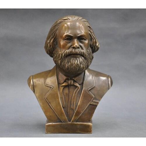 German Great Communist Carl Marx Bust Bronze Statue