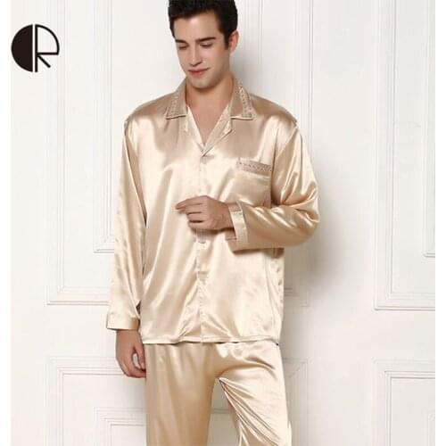 CR New Arrival Mens Summer Silk Casual Pajama Sets Couple Sleepwear Free Shipping AP257