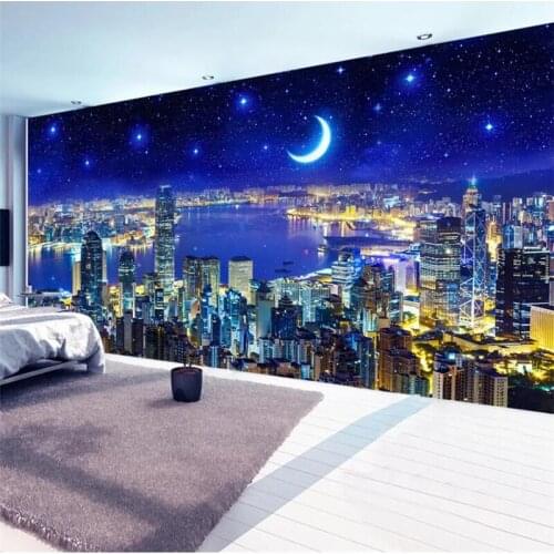Beibehang Custom wallpaper 3D photo mural sky city living room TV background wall papers home decor papel de parede 3d wallpaper