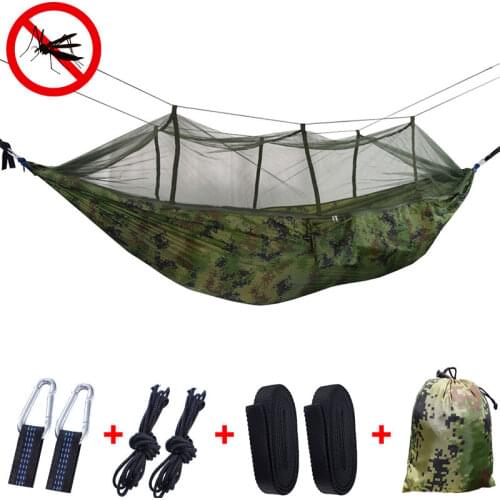 300*200cm Double Hammock Outdoor Courtyard Mosquito Net Hammock Camping Tent Nylon Anti-Mosquito Outdoor Swing