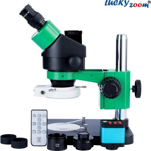 Professional Simul Focal Trinocular Stereo Microscope 2021 Black Green Binocular Trinocular Microscope Soldering Microscopio