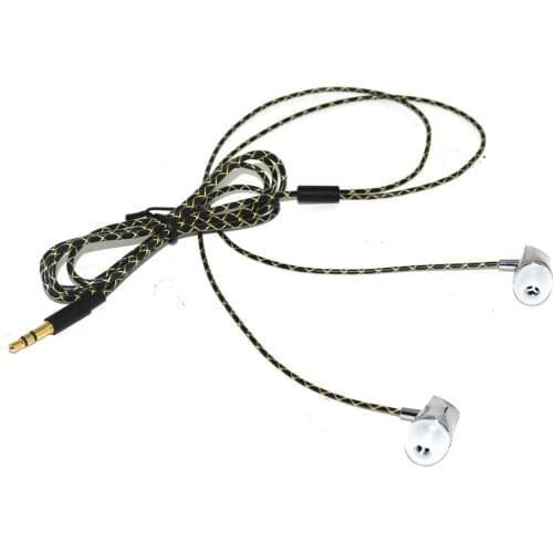 Qijiagu 100PCS High Quality 1.2m Wired In-Ear Music Earphones for Smartphones