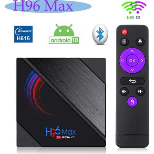 Smart TV Box H96 MAX H616 2020 Android10.0 32GB 64GB 6K Youtube Media player H96MAX TVBOX Android TV Set top box 2.4 G/5G