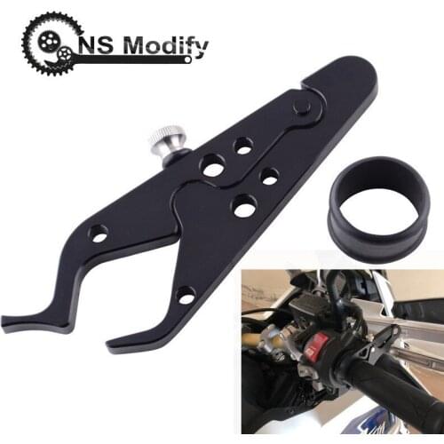NS Modify Universal Motorcycle Adventure Cruise Throttle Clamp With Rubber Ring Handlebar Black Scooter Cruise Control Assist