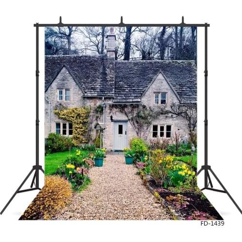 Old House Courtryard Vinyl Photography Backgrounds for Photo Studio Customized Portrait Children Baby Photo Backdrops Photobooth