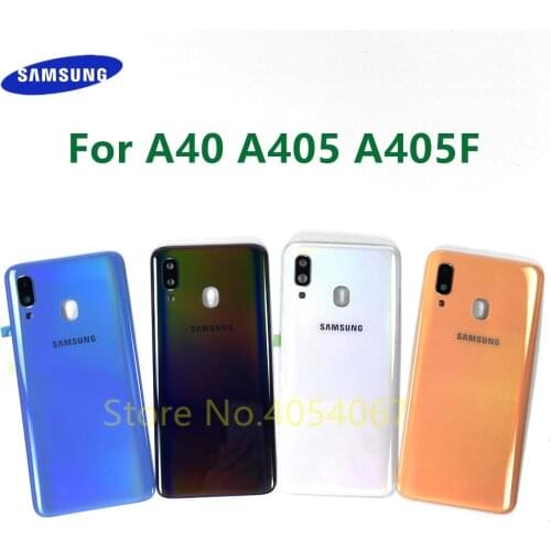 For SAMSUNG Galaxy A40 A405 SM-A405FN/DS A405F/DS Battery Back Cover Door Rear Plastic Housing Camera Lens Lid Shell Case Parts