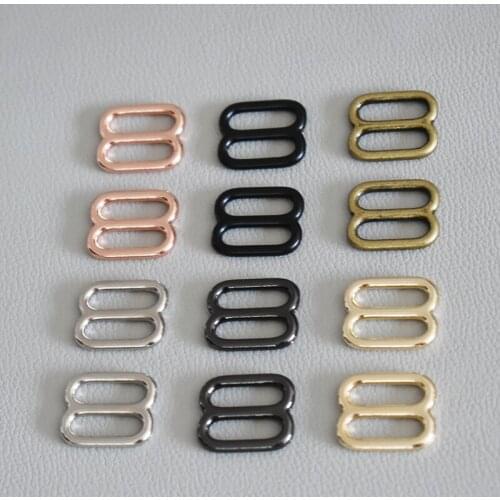 10 Pcs/Lot Adjuster Slider for 15mm Webbing DIY Straps Bags Belts Dog Collar Accessories metal dog clasp