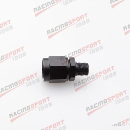 -12AN AN12 Female To 1/2" NPT Straight Fitting Adapter Swivel BLACK