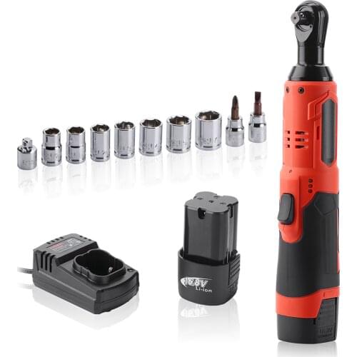 16.8V Electric Cordless Wrench 3/8 inch 45N.M Torque Ratchet Wrench Power Tools with 10pcs Sockets Tools With LED Working Light