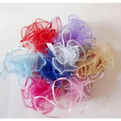 50pcs Organza Gifts Bags Drawstring Round Candy Bag Wedding Gift Bags For Jewelry/party/woman Pouches Packaging Display Storage