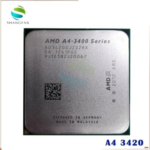 AMD A4-3400 Series A4-3420 A4 3420 2.8 GHz Dual-Core CPU Processor AD3420OJZ22HX Socket FM1