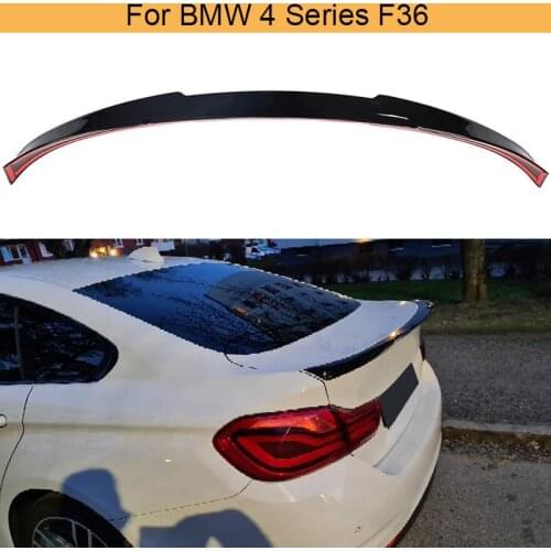 Car Rear Trunk Spoiler Wing For BMW 4 Series F36 Grancoupe 2014 - 2019 Rear Trunk Boot Lid Lip Wing Spoiler FRP Gloss Black
