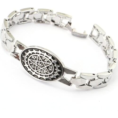 H&F Black Butler alloy bracelet anime jewelry series silver plated five-pointed star charm bracelet men Birthday Gift