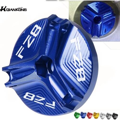 For Yamaha FZ8 2011 2012 2013 2014 2015 2016 2017 2018 With Fz8 logo Motorcycle Aluminum Engine Oil Filter Cup Plug Cover screws