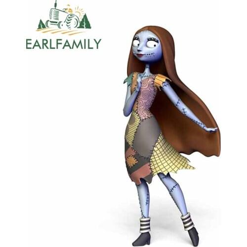 EARLFAMILY 13cm x 5.9cm for Nightmare Before Christmas Sally Car Stickers Personality Laptop Decal Motorcycle Camper Decoration
