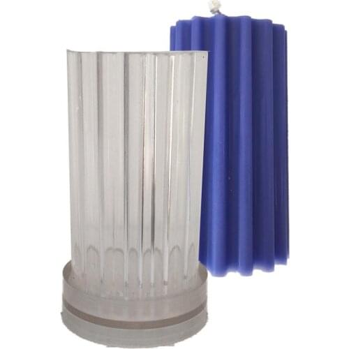 DIY Candle Mold Craft Candle Round Coarse Tooth Stripe Handmade Aroma Plastic Candle Mold Gardening Crafts DIY Accessories Decor