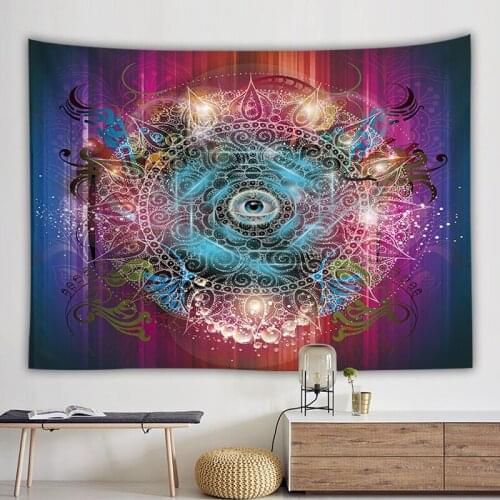 Evil eye mandala tapestry on the wall Living room decoration blanket trippy carpet