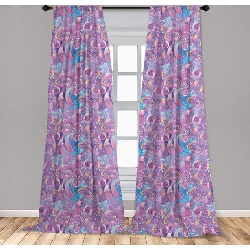 Mushroom Curtain Compositions Trippy Swirls Eyes Dreamlike Window Treatment Living Room Bedroom