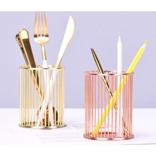 Round Stick Cylinder Pen Pencil Collection Holder Makeup Brushes Storage Tool Home Office Desk Organizer M17F