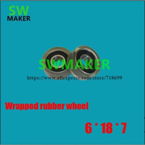 6*18*7mm miniature bearing, small roller, 696 pack rubber bearing, polyurethane wheel point yarn machine pulley