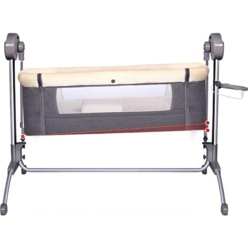 Multi Functional Baby Cradle Bed Bedside Cot, Electric Swing Rocking Bassinet Remote Control Crib