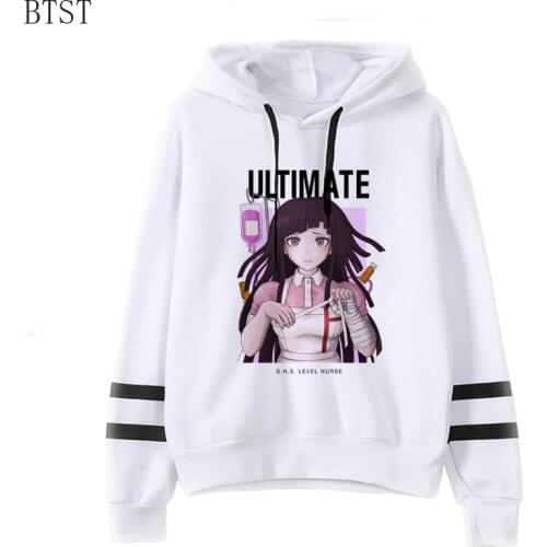 Mikan Tsumiki Danganronpa Printed Fashion Autumn Winter Womens Sweatshirt Long Sleeve Harajuku Kawaii Style Hoodies Top