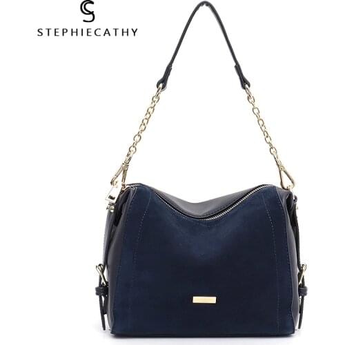 SC Fashion Soft Nubuck Leather Patchwork Women Shoulder Bags Luxury Chain Pillow Handbags Ladies Casual PU Hobo Crossbody Purse