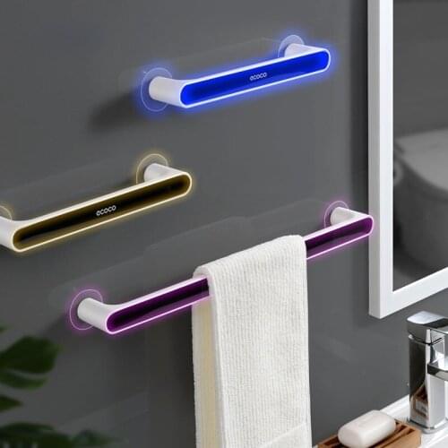 Wall-mounted Towel Rack Self-adhesive Non-perforated Bathroom Towel Holder Rack Hook Storage Rack Kitchen Rag Stand