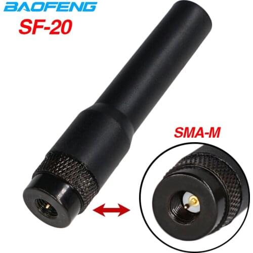 Original Antenna SF20 Baofeng Walkie Talkie SMA-M Male High Gain Dual Band Soft Antenna SF-20 for BAOFENG UV-3R UV-100 UV-200