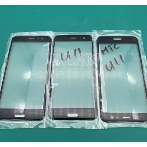 2pcs Front glass For HTC U11 display touch Screen outer Glass Panel replacement repair with HD display no scratches