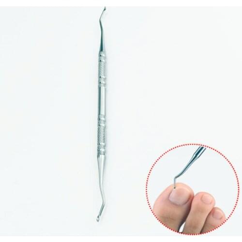 New Tainless Toe Nail File Professional Ingrown Toe Nail Lifter File Double Ended Sided Clean Pedicure Tool Hand Foot File Steel