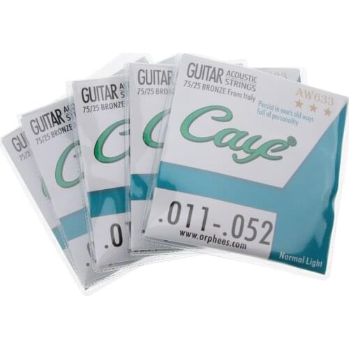 Practical 5 Pack/30pcs Wood Guitar Strings DIY Musical Instrument Accessory