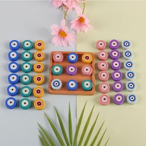 Sunrony 50PCS Baby Teething Toys Cartoon Angel Eyes Animal Baby Teether Rodent For Pacifier Chain Food Grade Toys Baby Teether