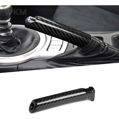 Carbon Fiber Car Handbrake Cover Handle Protector Hand Brake Trim Cap For Toyota GT86 FT86 ZN6 Subaru BRZ 2013-2020