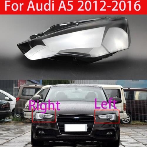 For Audi A5 2012-2016 LENS Transparent lampshade Headlight cover transparent plastic Lamp protection cover Glass cover