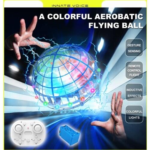 ZK30 Remote Control Stunt Floating Ball UFO Drone RC Mini Quadcopter Toy Fingertip Control Orbiting Rotating Palm Toys Kids Gift