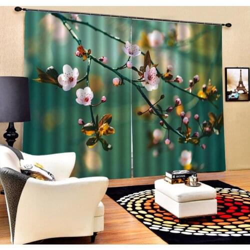 3D Curtain Luxury Blackout Window Curtain Living Room fresh green curtains for bedroom Blackout curtain