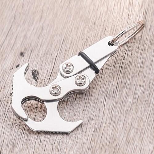 Survival Folding Grappling Hook Stainless Steel Multifunctional Outdoor Climbing Claw Tool Gift Travel Rescue Accessories