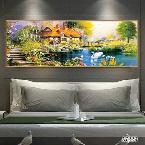 Modern European Landscape Oil Canvas Painting Printings Decorative Art Picture Print on Canvas Wall Art Picture for Living Room