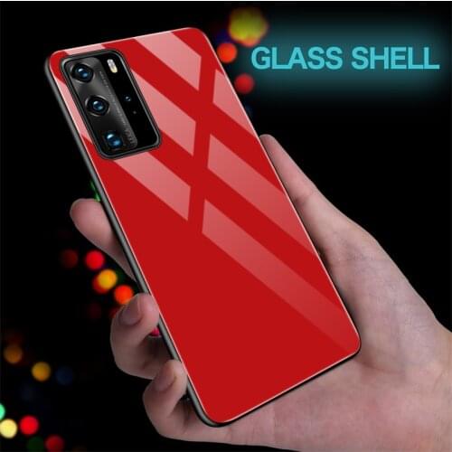 Tempered Glass Phone Case For Huawei P40 P30 P20 Pro Lite Honor 20 10 9 8X Mate 30 20 Cover