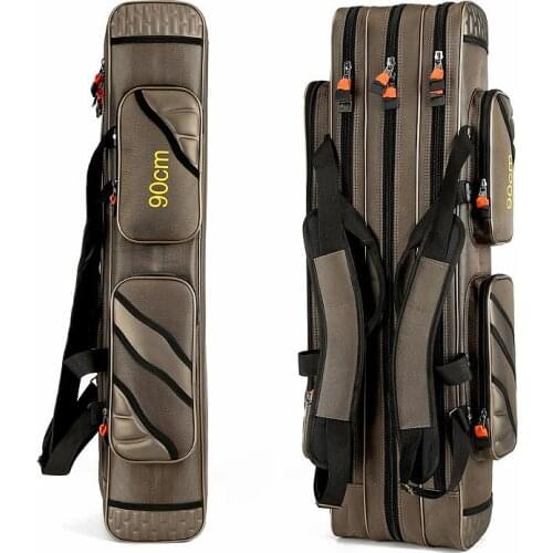 Free shipping 2018 Outdoor 3 layer Fishing Bags 120cm Waterproof fishing tackle bag fishing rod bag B096