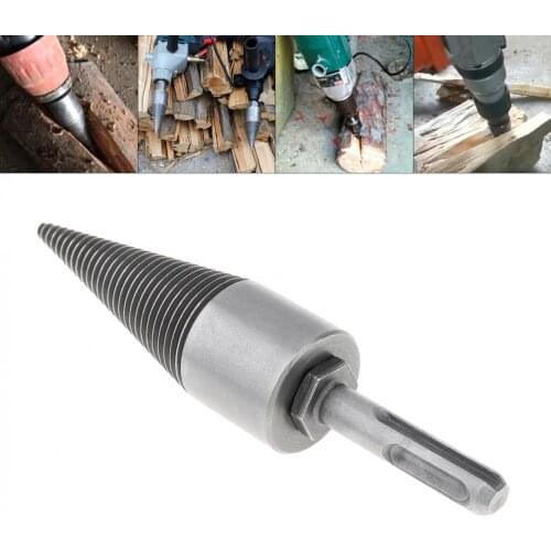 30MM Steel Speedy Screw Cones Woodworking Center Drill Bit Soft Hard Firewood Drilling with Hexagonal / Square / Round Handle