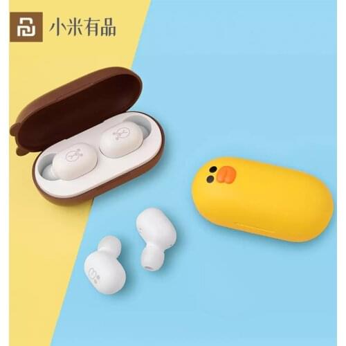Xiaomi Mijia TWS Wireless Bluetooth 5.0 Headsets Brown Bear Cute Girls Gift In-ear Earphones Sports Waterproof With Charging Box