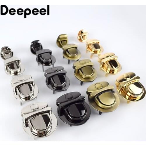 Deepeel 5pcs Metal Turn Lock Snap For Handbag Women Bag Twist Locks Clasps Closure DIY Latch Buckle Hardware Accessories H4-2