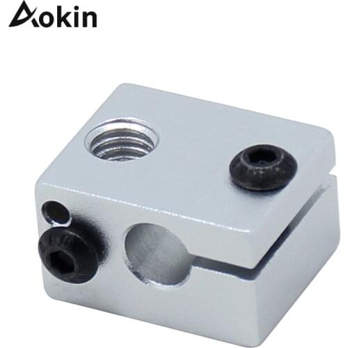 1pc Aluminium V6 Heat Block For V5 J-head Extruder HotEnd 3D Printers Parts Hot End Heating Accessories 20*16*12 mm Part