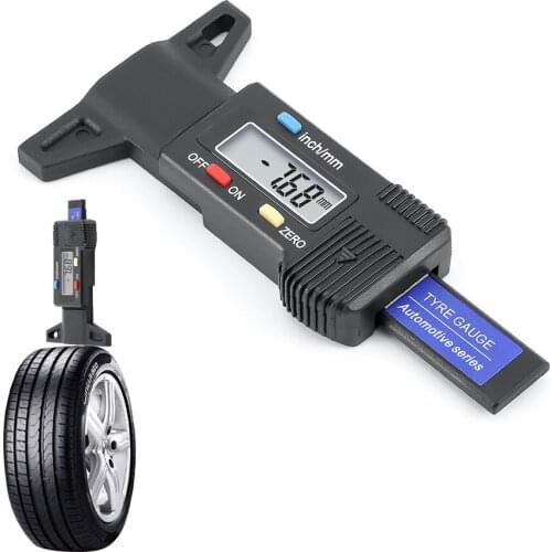 1 Pcs High-precision Digital Tire Pressure Gauge Tool Auto Repair Tool Car Tire Tread Tester Brake Shoe Pad Car Tire Measurer