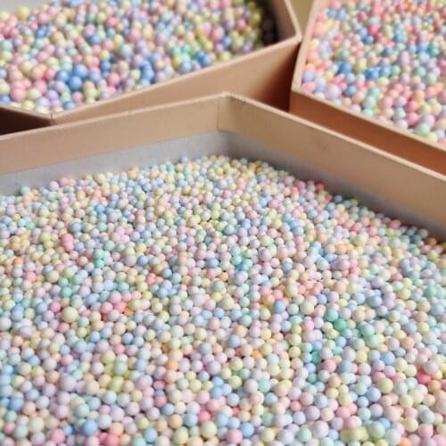 250g 2-4mm Pillow/Sofa Filler Colors Decorate Polystyrene Styrofoam Filler Balls Plastic Round Foam Mini Beads Ball